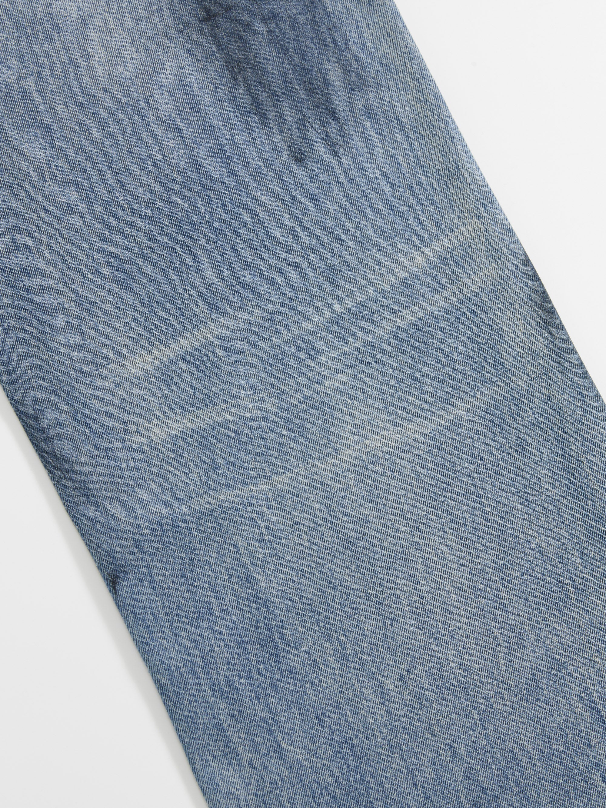 Blue Vintage Washed Denim Pants