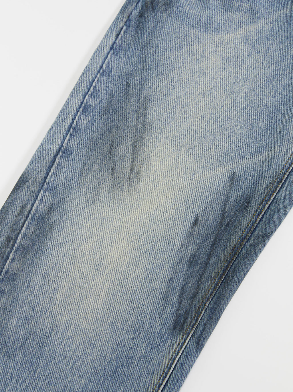 Blue Vintage Washed Denim Pants