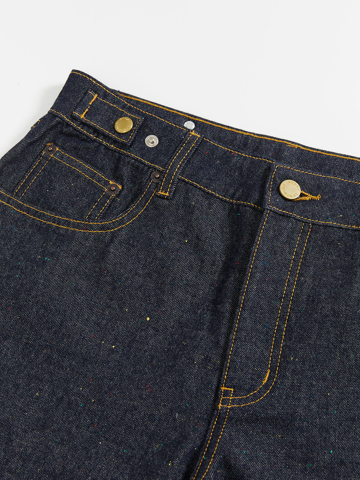Cropped Polka Dot Denim Jeans