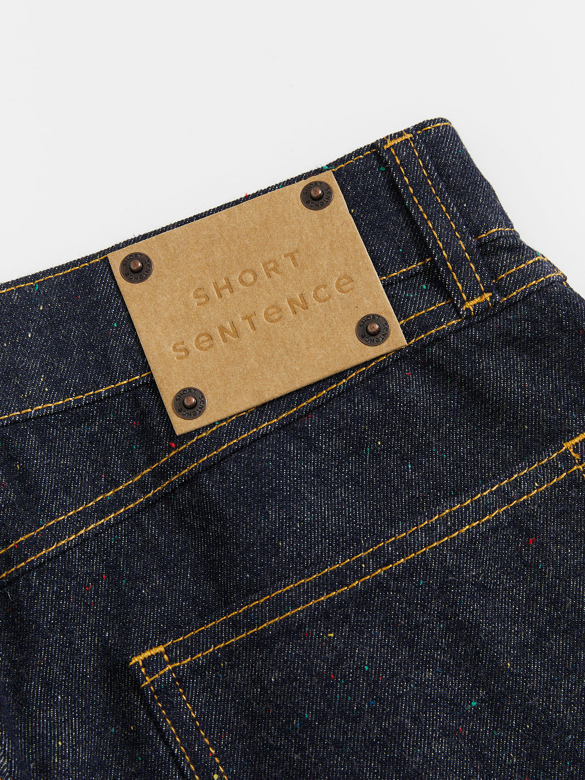 Cropped Polka Dot Denim Jeans
