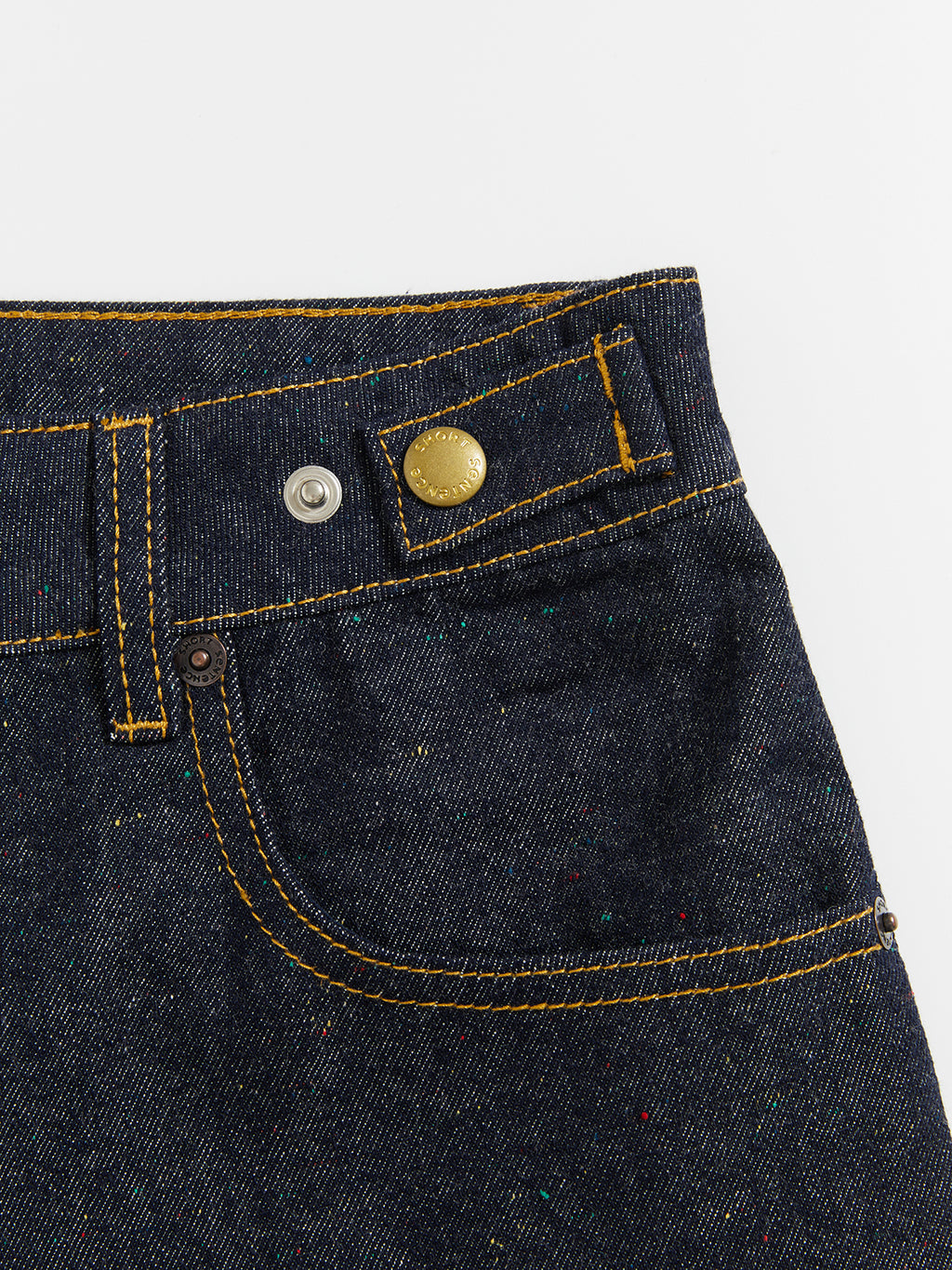 Cropped Polka Dot Denim Jeans