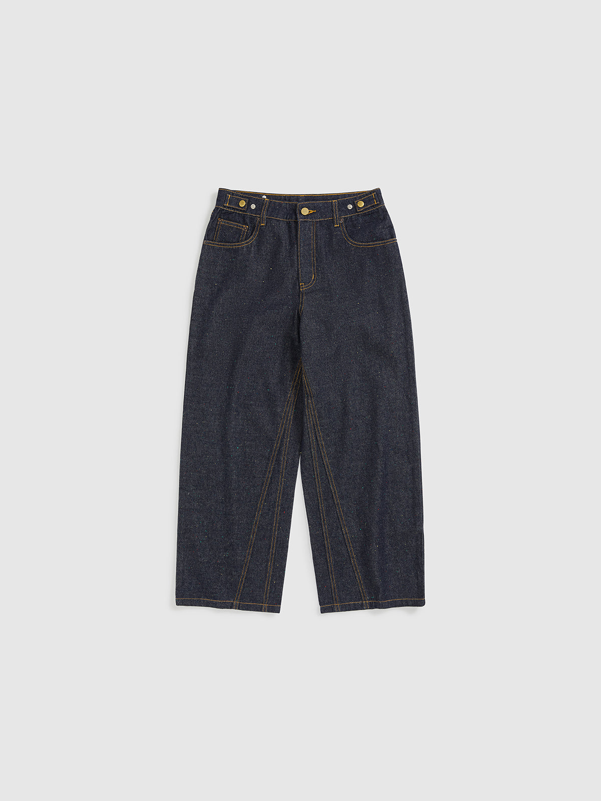 Cropped Polka Dot Denim Jeans