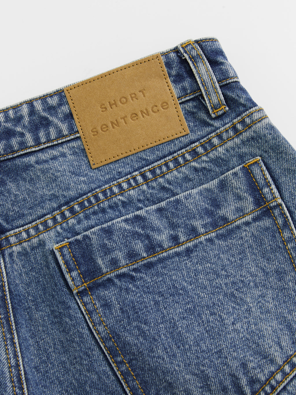 Diamond Patchwork Straight Leg Jeans