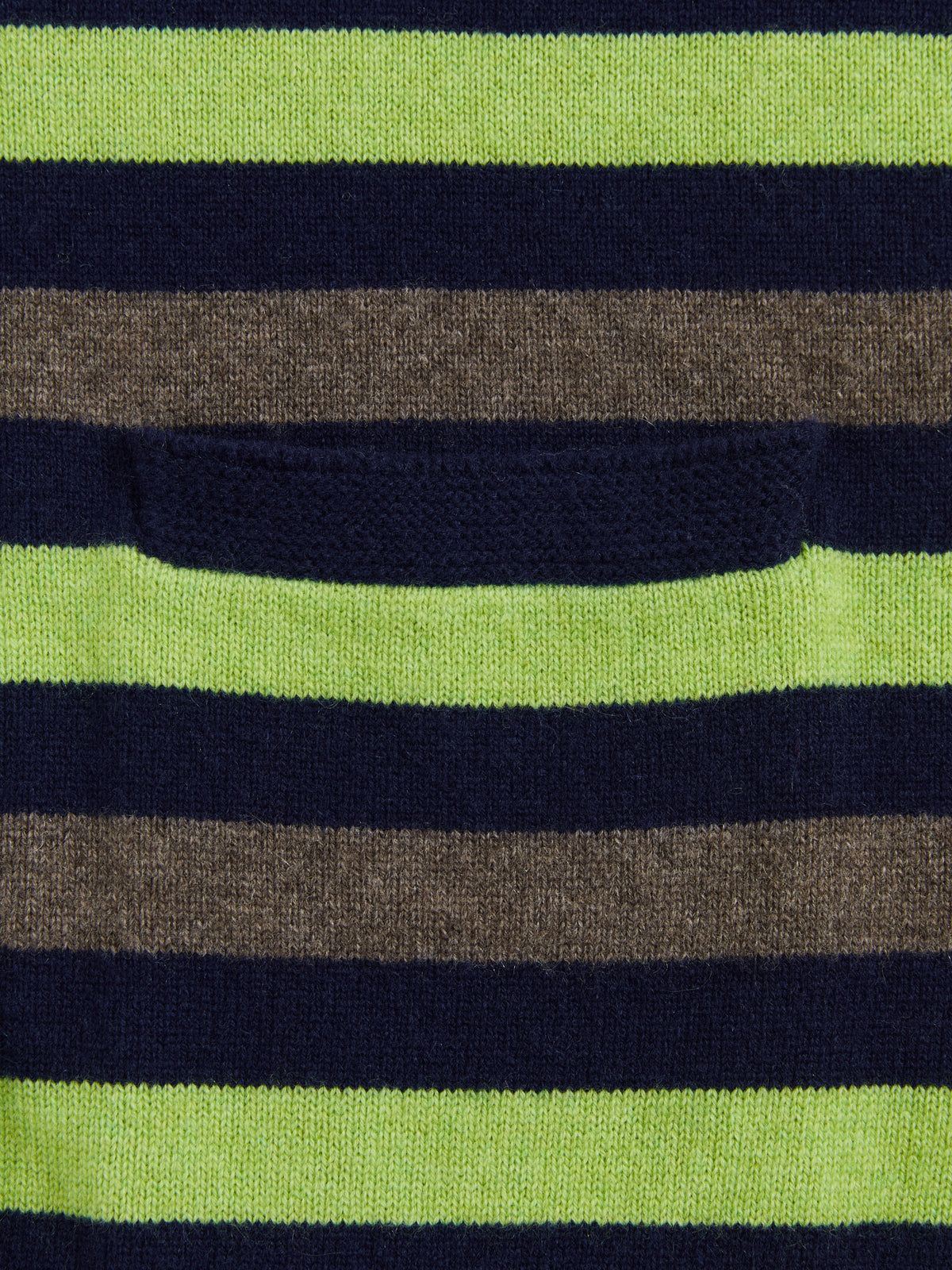 Color-Block Striped Lapel Cardigan