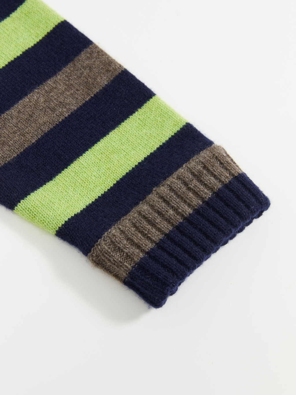 Color-Block Striped Lapel Cardigan