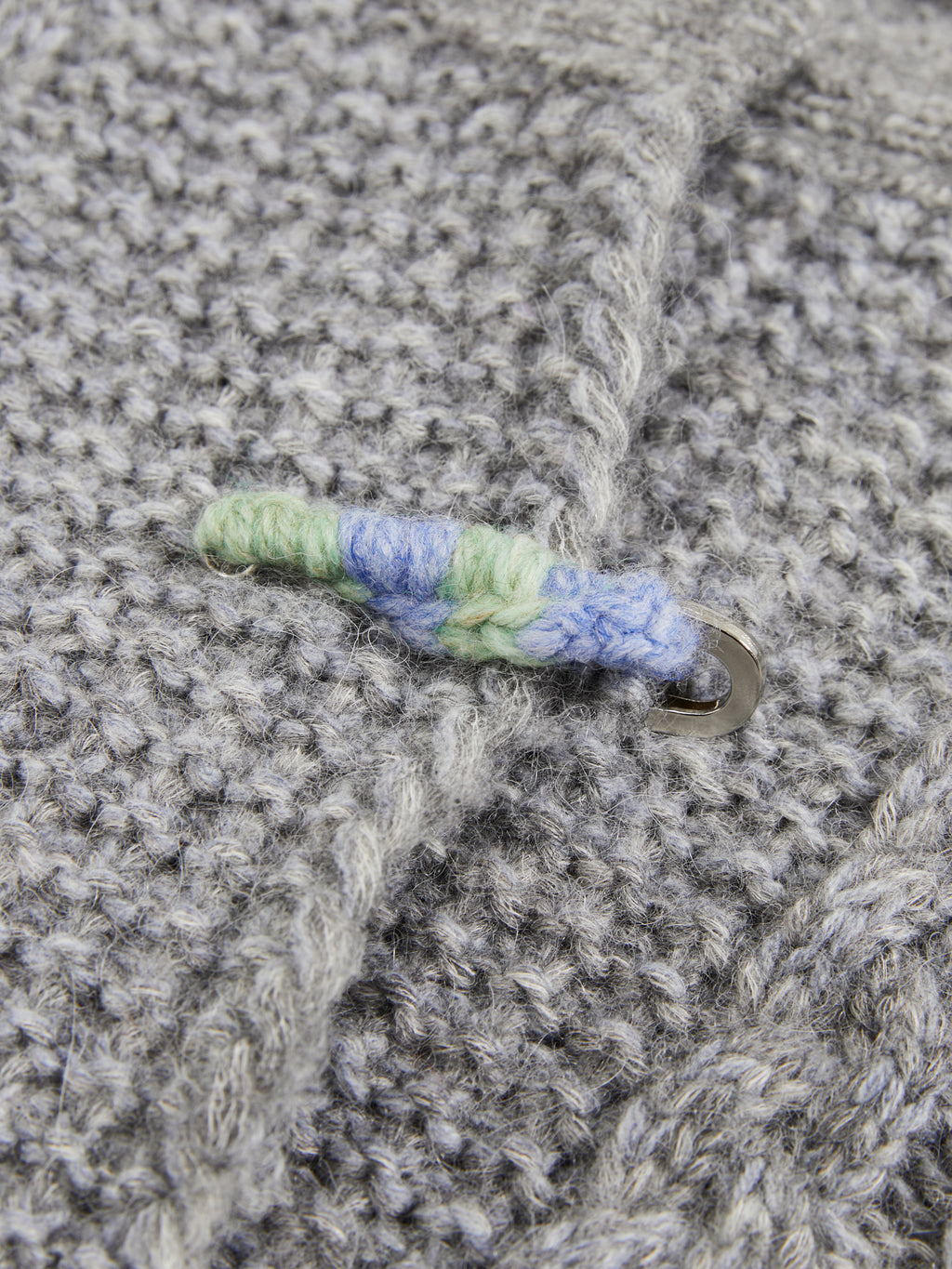 Chunky Cable-Knit Crew Cardigan