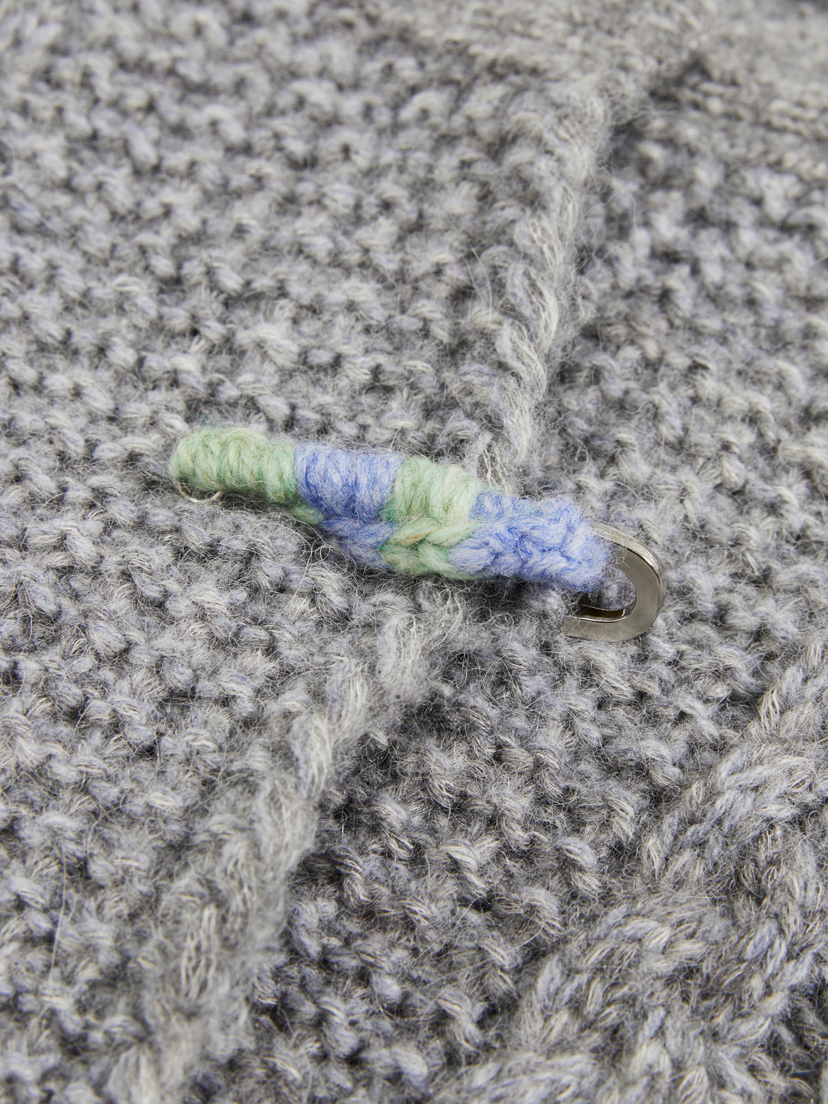 Chunky Cable-Knit Crew Cardigan