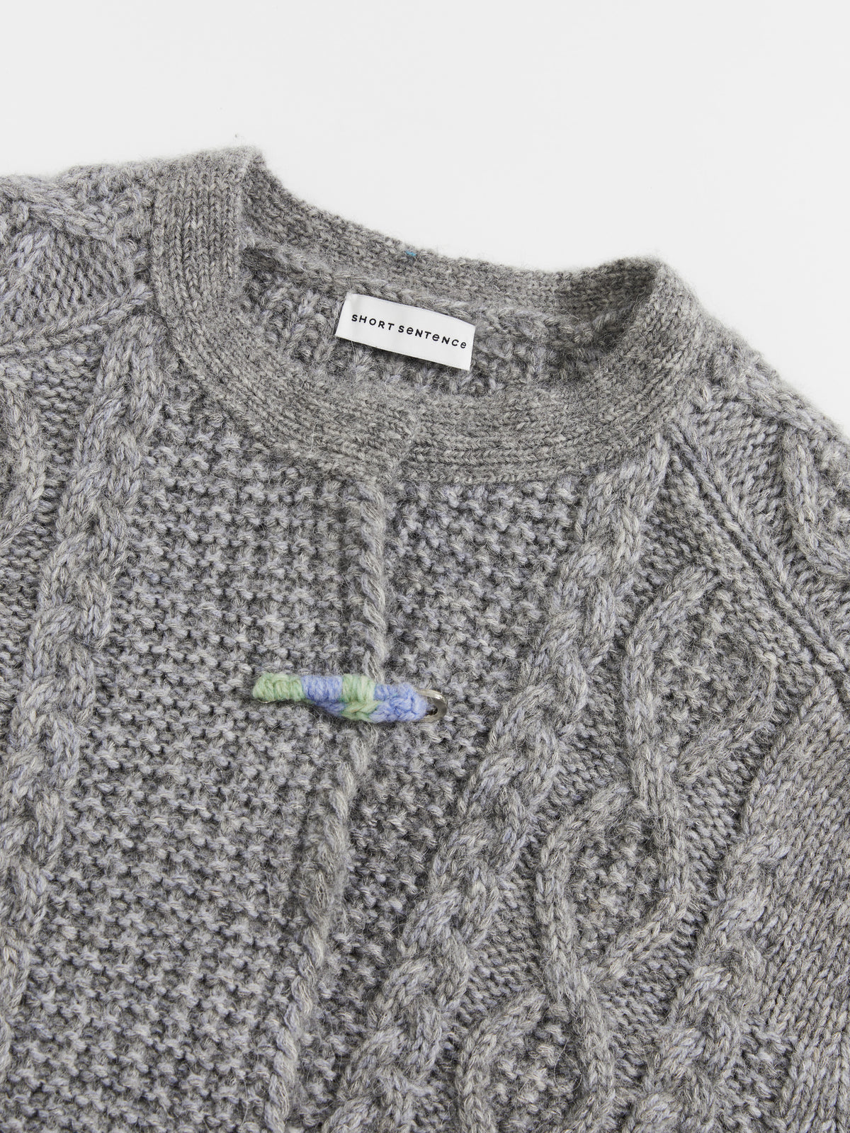 Chunky Cable-Knit Crew Cardigan