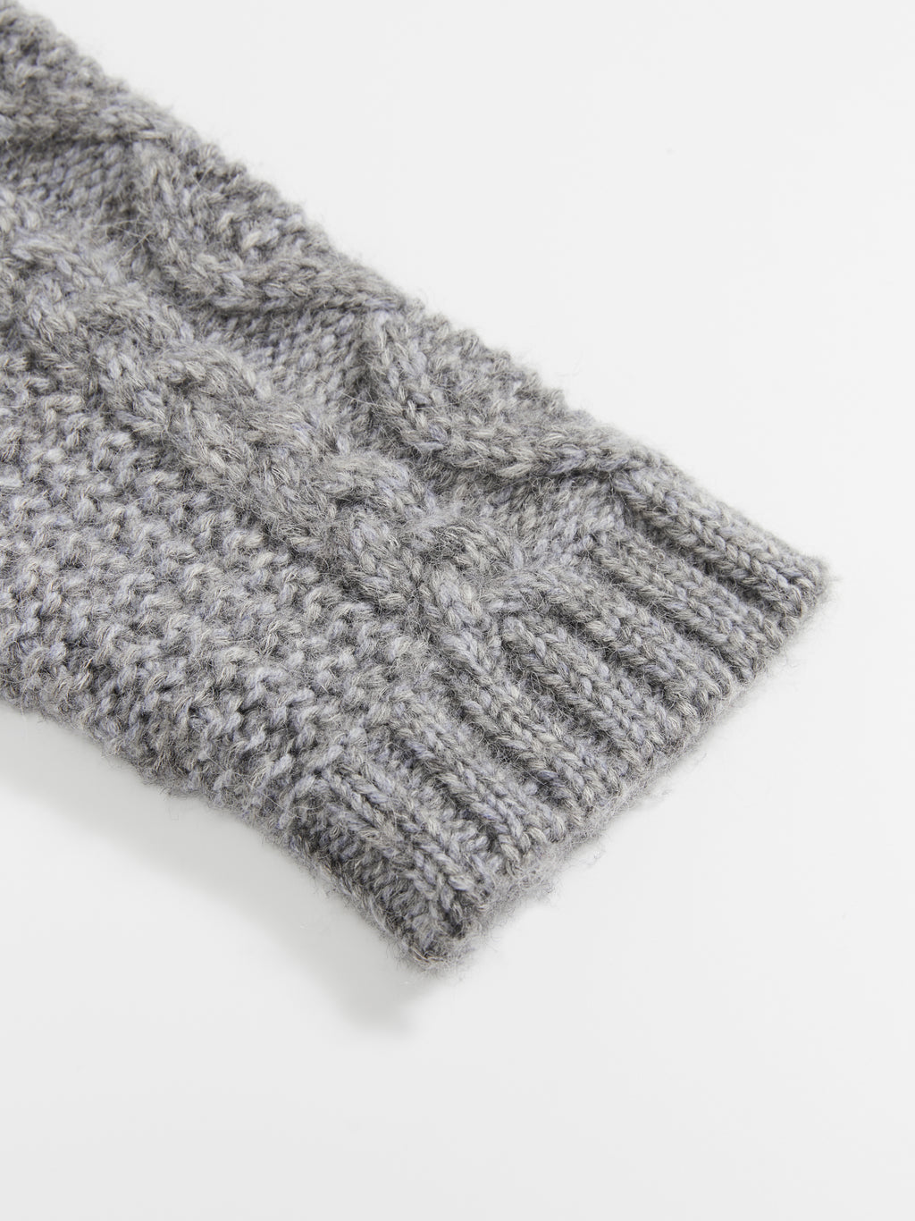 Chunky Cable-Knit Crew Cardigan