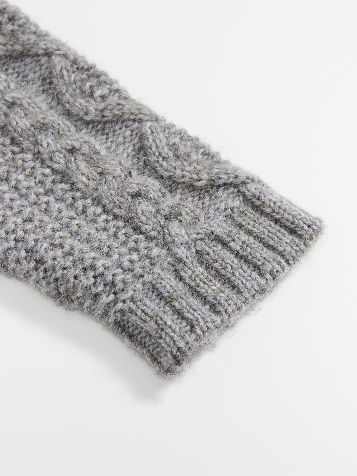 Chunky Cable-Knit Crew Cardigan