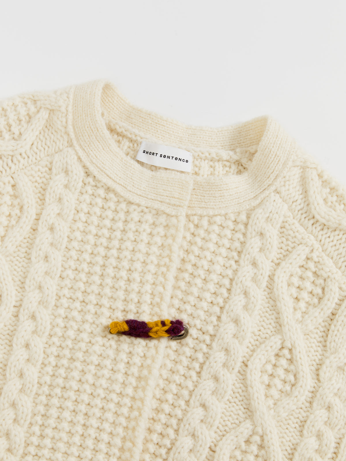 Chunky Cable-Knit Crew Cardigan