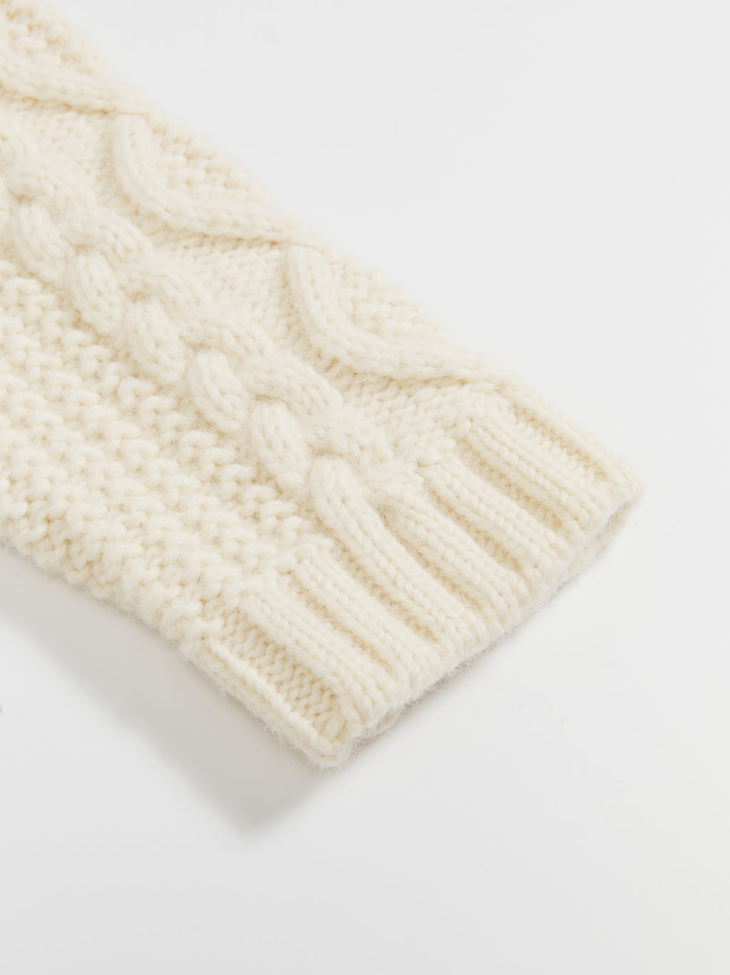 Chunky Cable-Knit Crew Cardigan