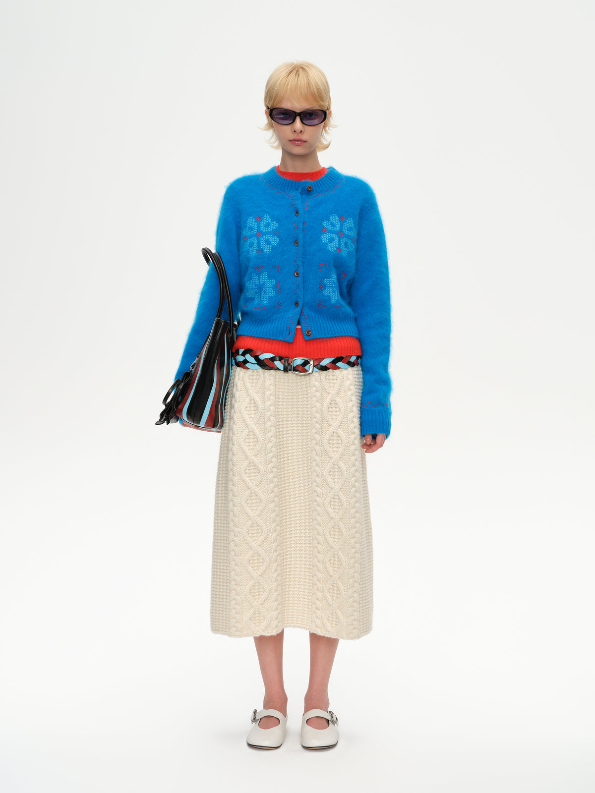 Cross-Stitch Crew Knit Cardigan
