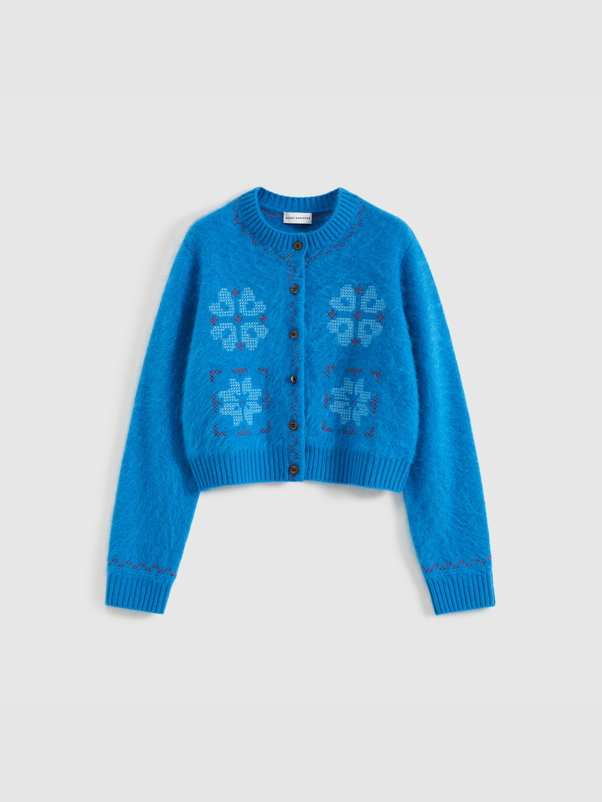Cross-Stitch Crew Knit Cardigan