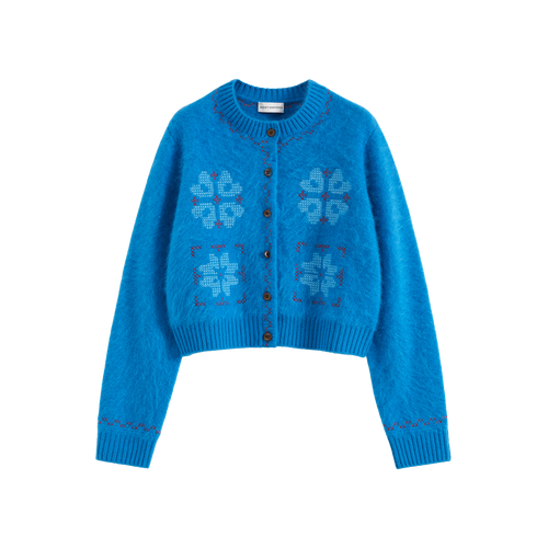 Cross-Stitch Crew Knit Cardigan