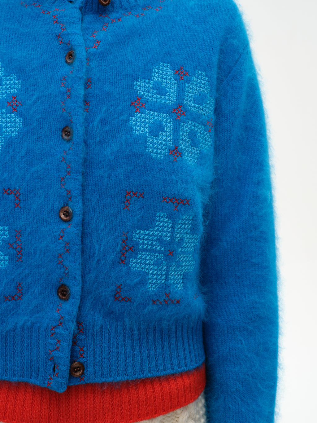 Cross-Stitch Crew Knit Cardigan
