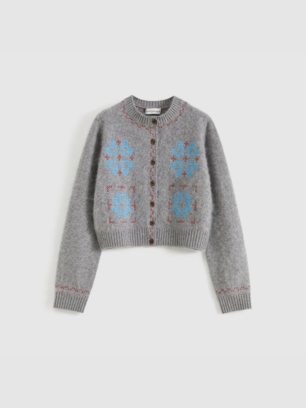Cross-Stitch Crew Knit Cardigan