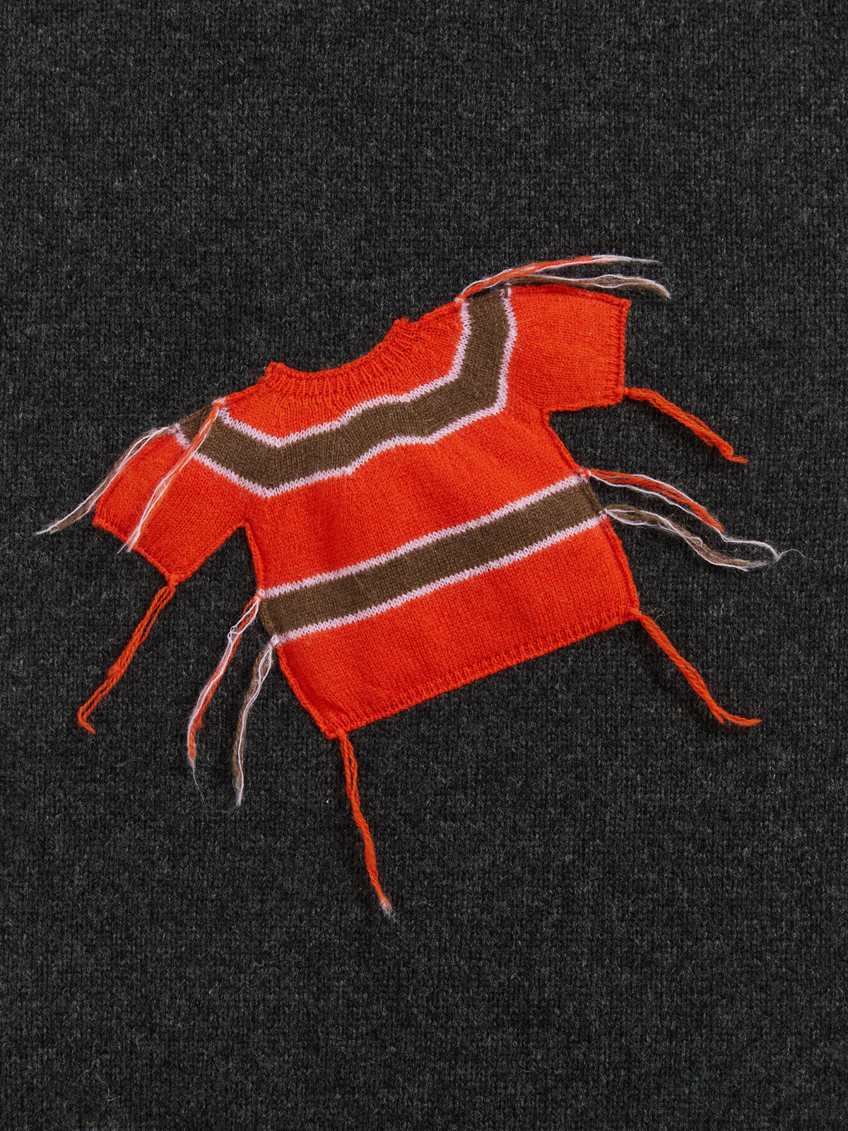 Patch Design Crew Neck Sweater