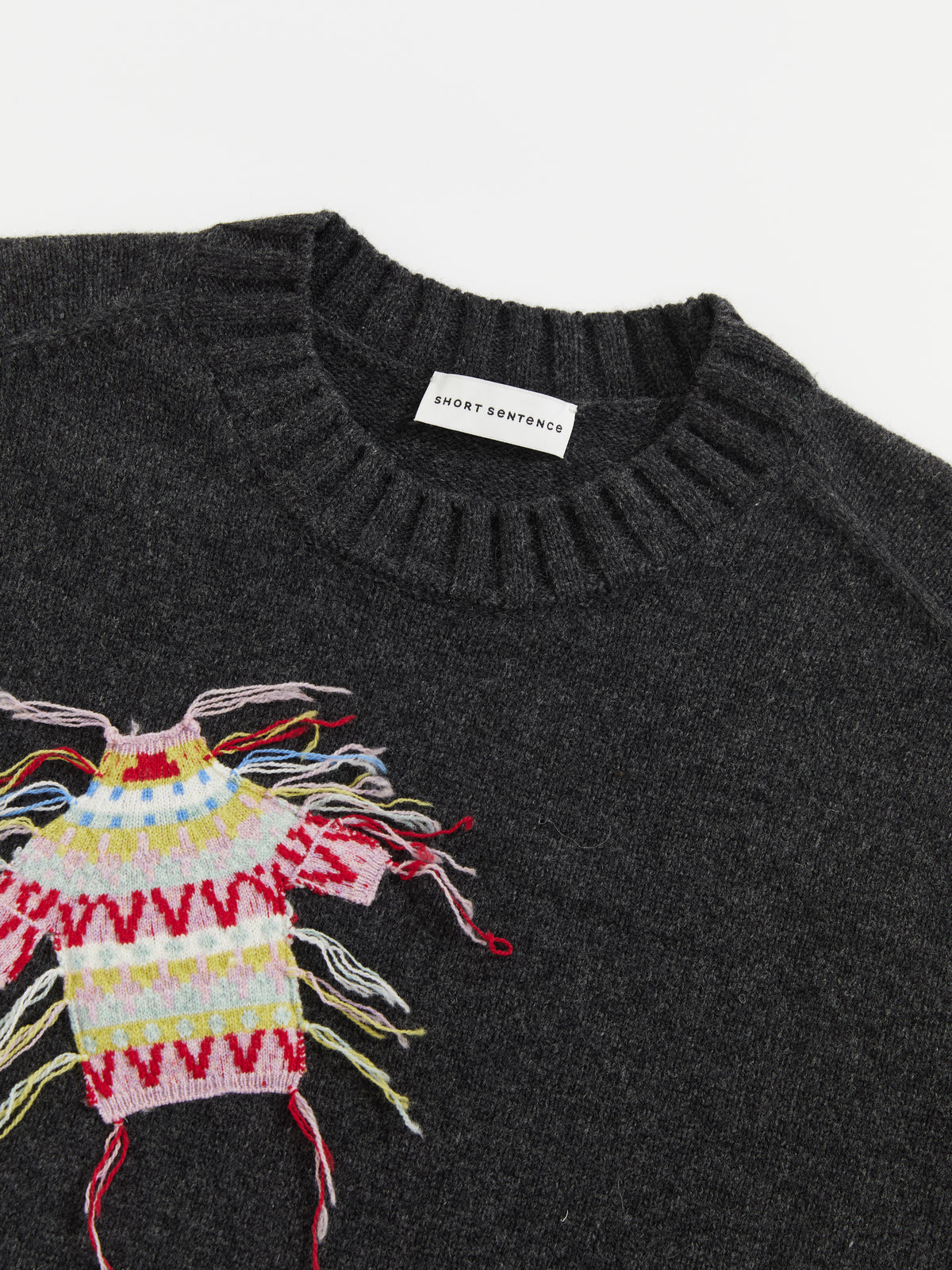 Patch Design Crew Neck Sweater