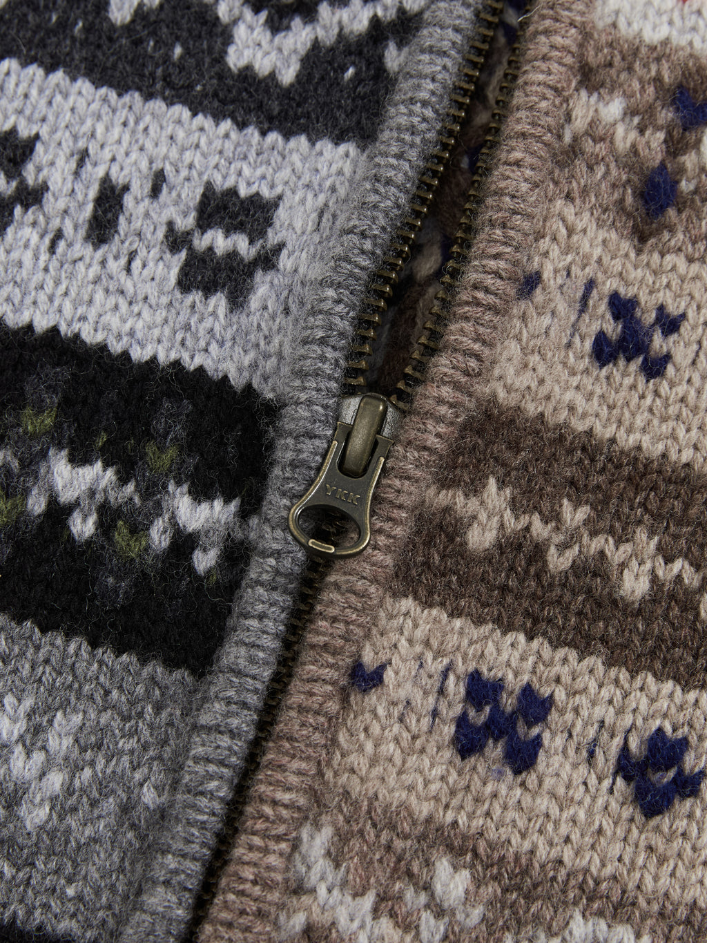 Fair Isle Patchwork Lapel Cardigan