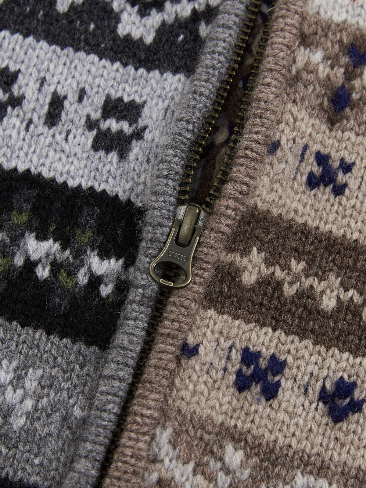 Fair Isle Patchwork Lapel Cardigan