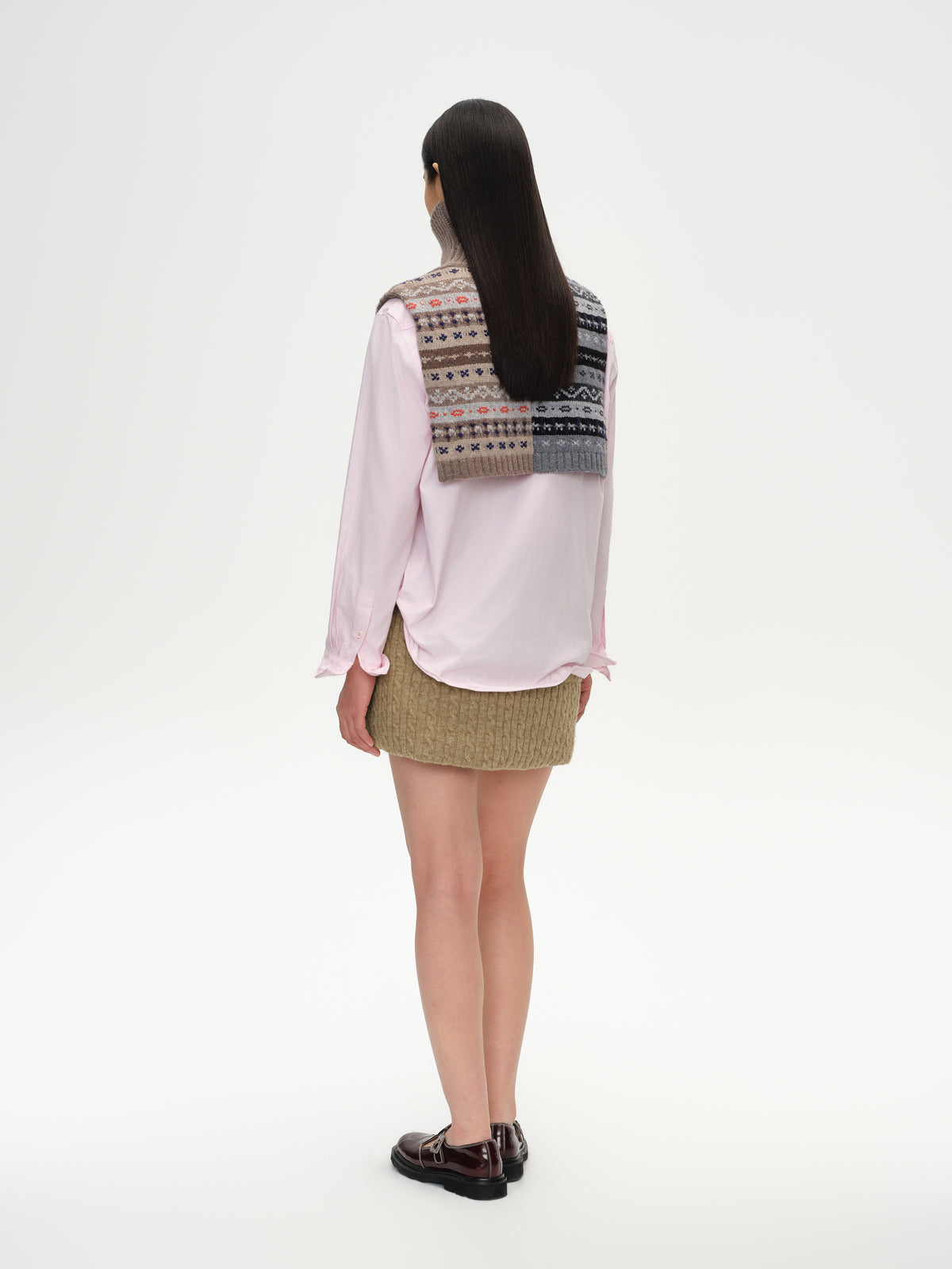 Fair Isle Patchwork Poncho Vest