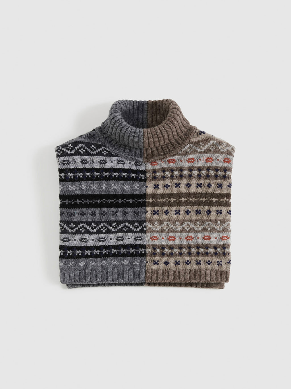 Fair Isle Patchwork Poncho Vest