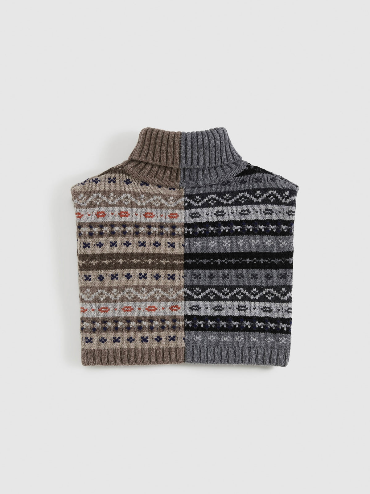 Fair Isle Patchwork Poncho Vest