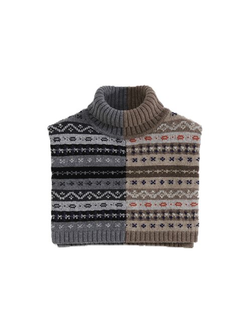 Fair Isle Patchwork Poncho Vest