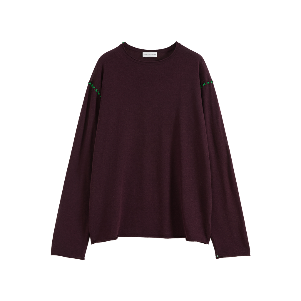 Cross-Stitch Loose Knit Top