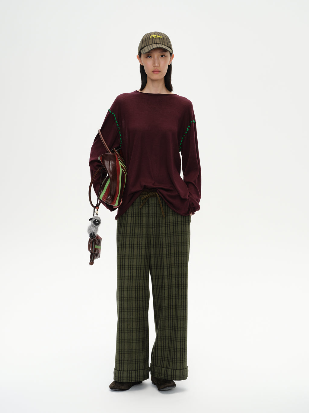 Cross-Stitch Loose Knit Top