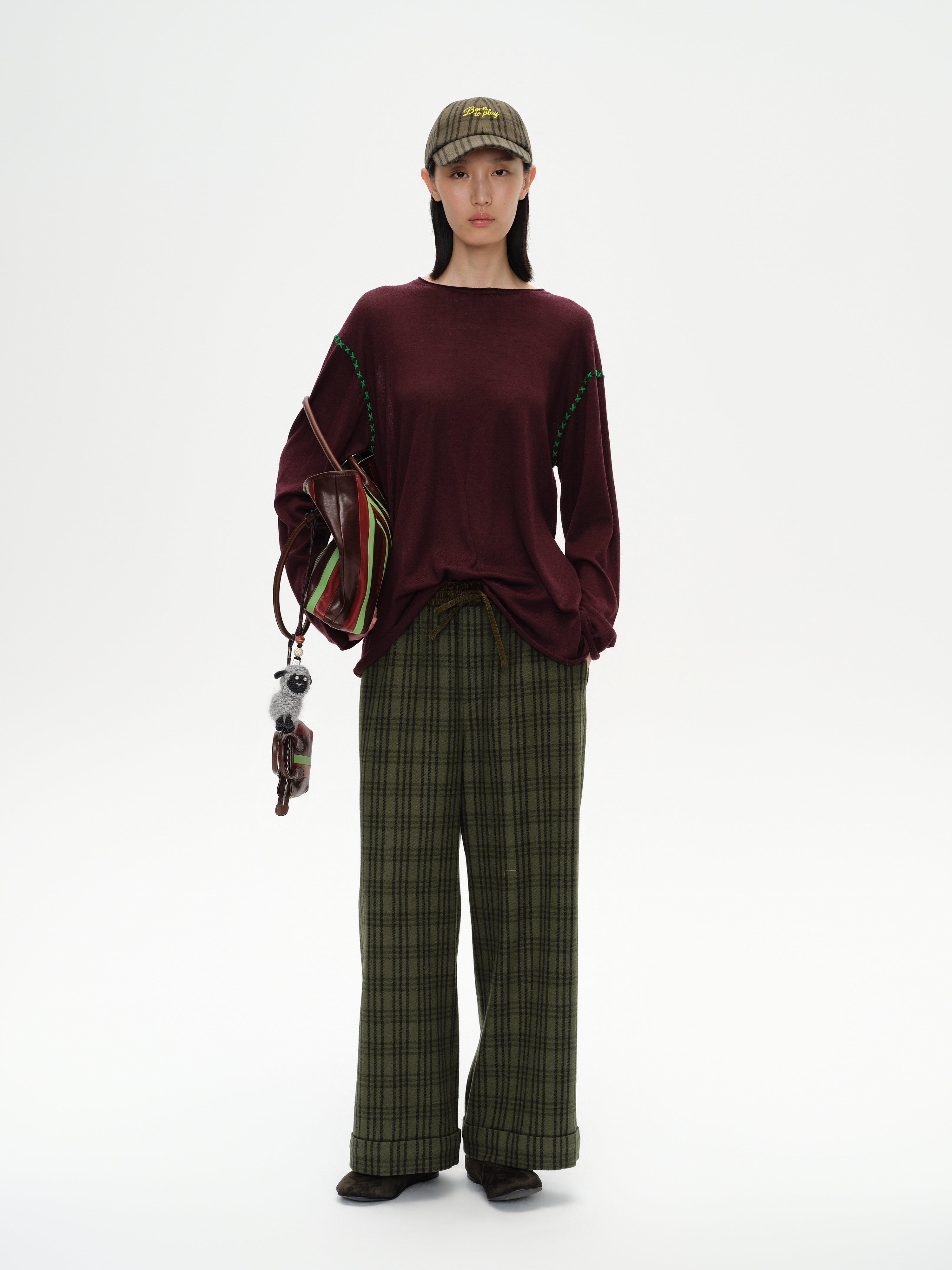 Cross-Stitch Loose Knit Top