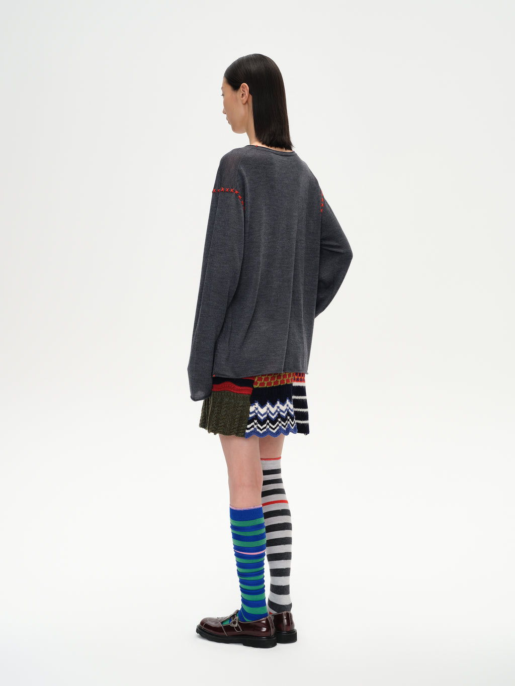 Cross-Stitch Loose Knit Top