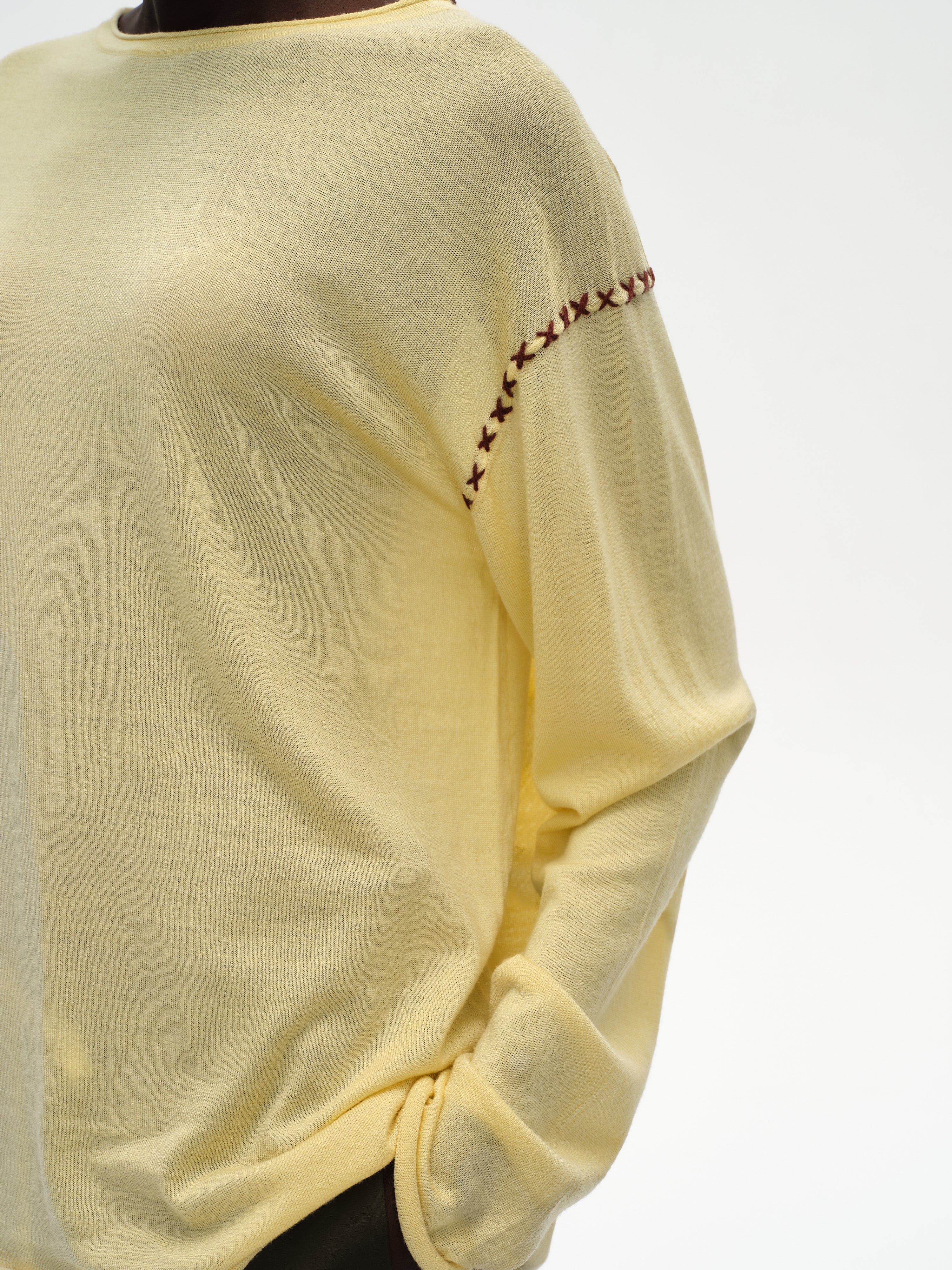 Cross-Stitch Loose Knit Top