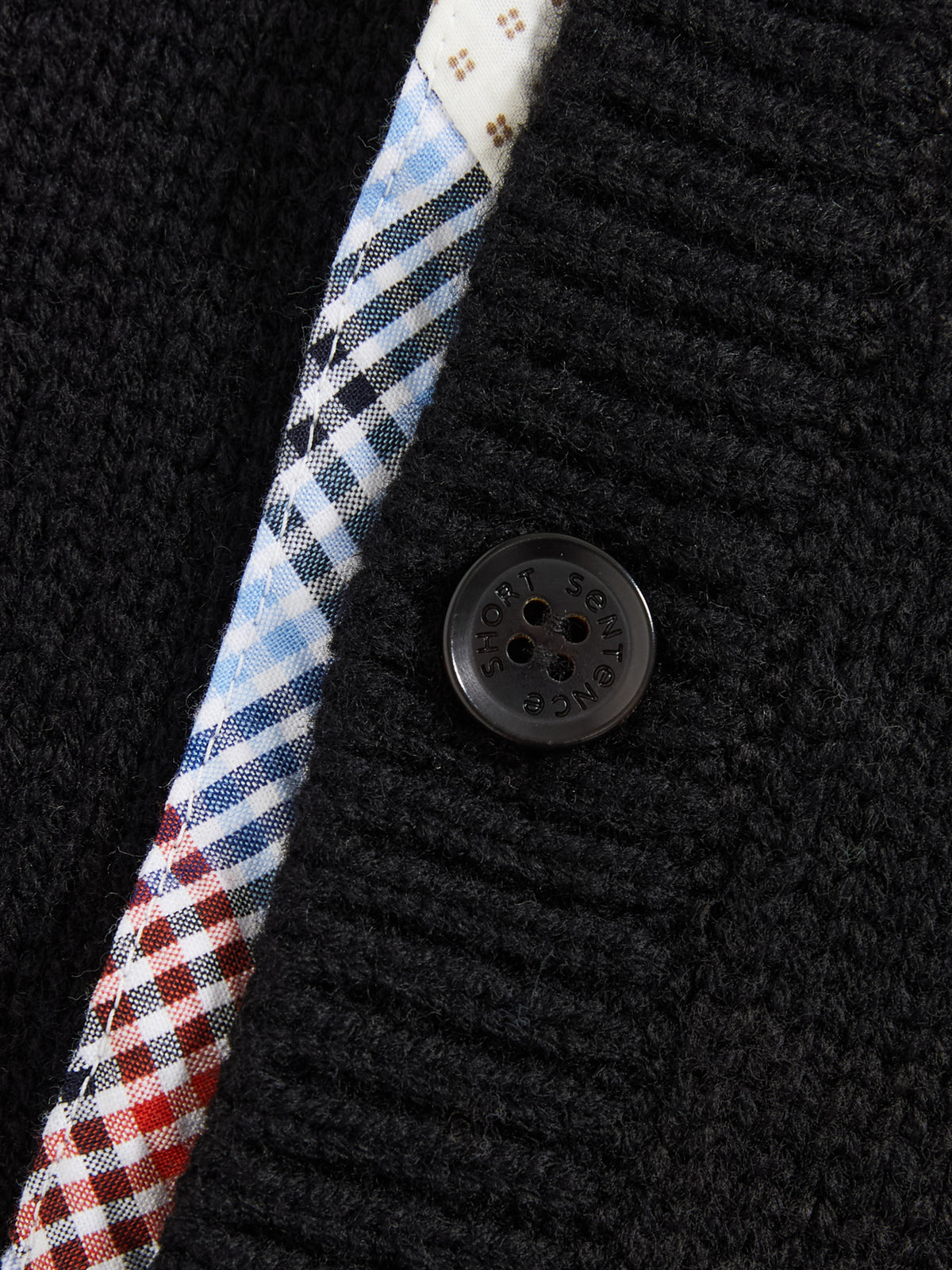 Patchwork Two-Tone Knit Cardigan