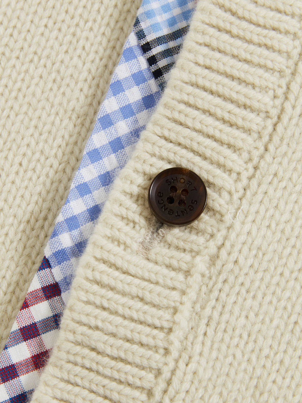 Patchwork Two-Tone Knit Cardigan