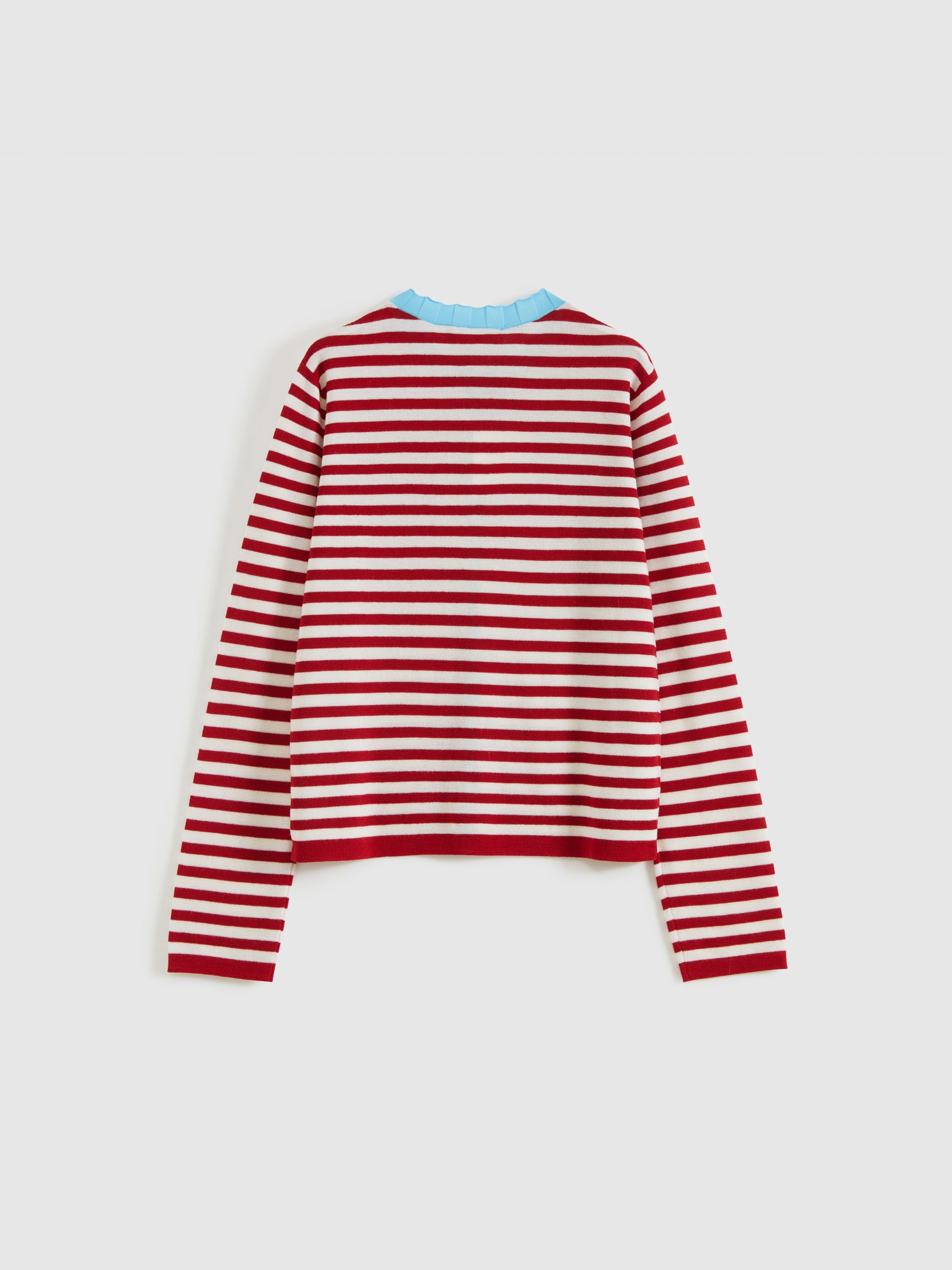 Contrast Collar Knit Cardigan