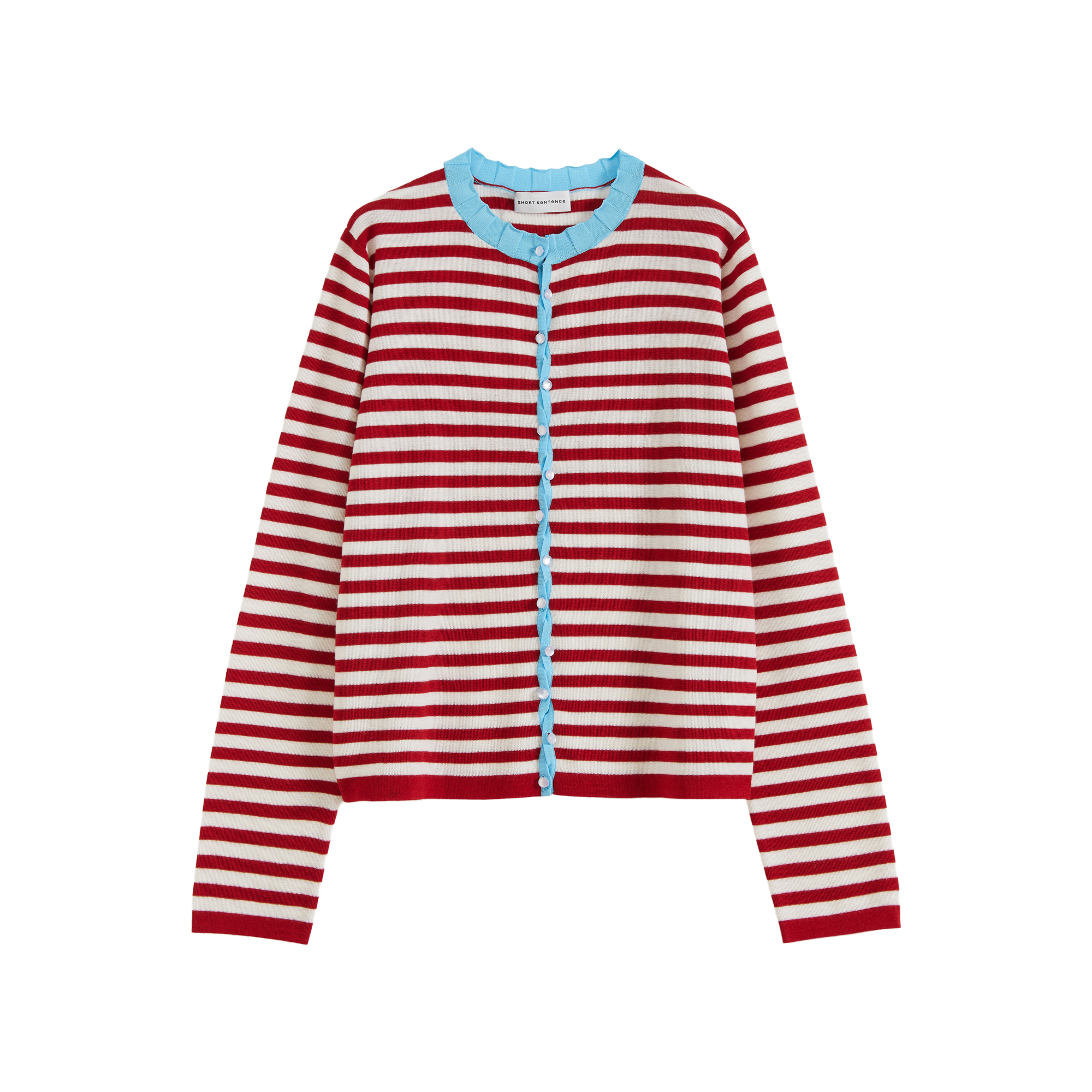 Contrast Collar Knit Cardigan