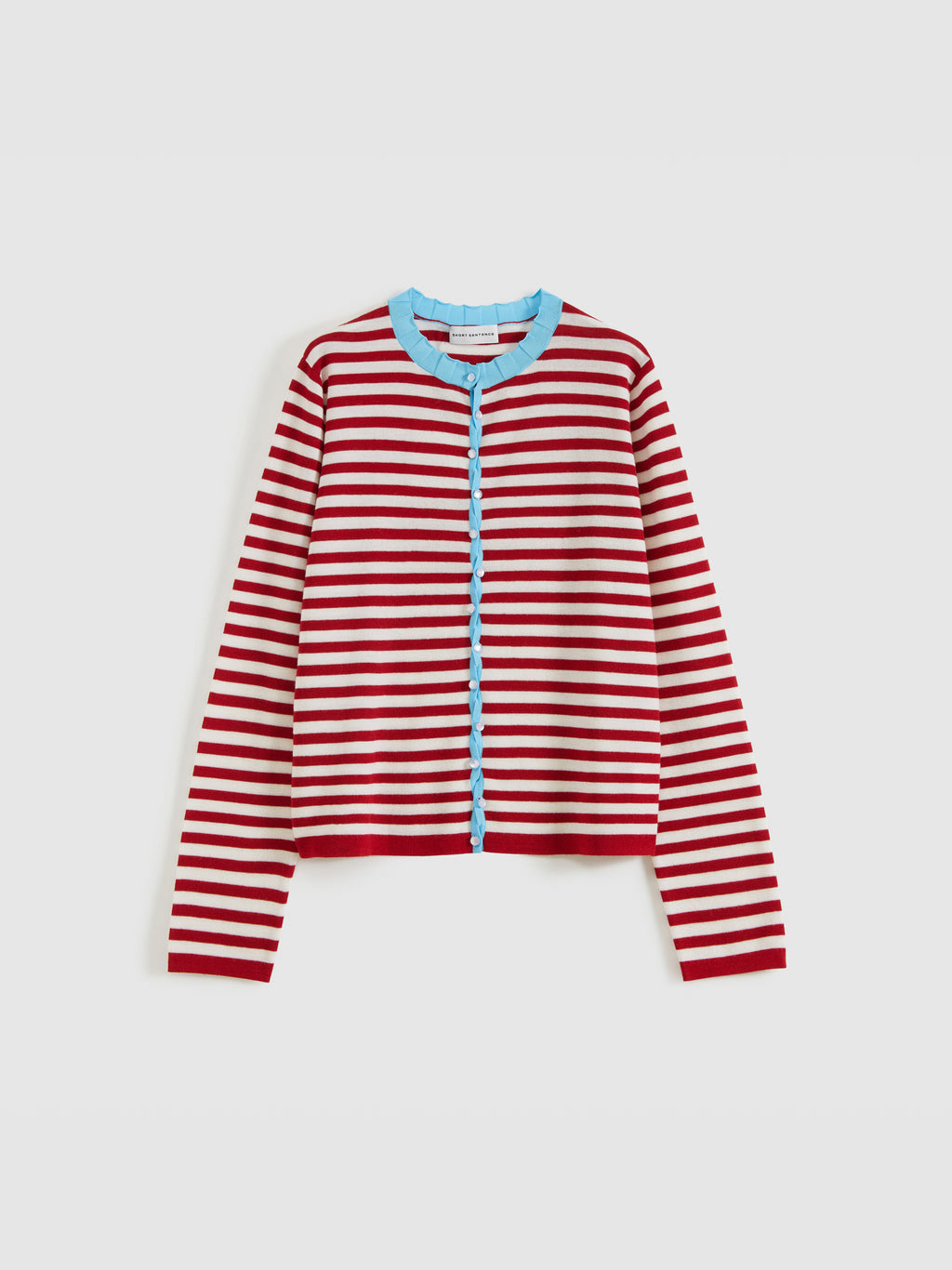 Contrast Collar Knit Cardigan
