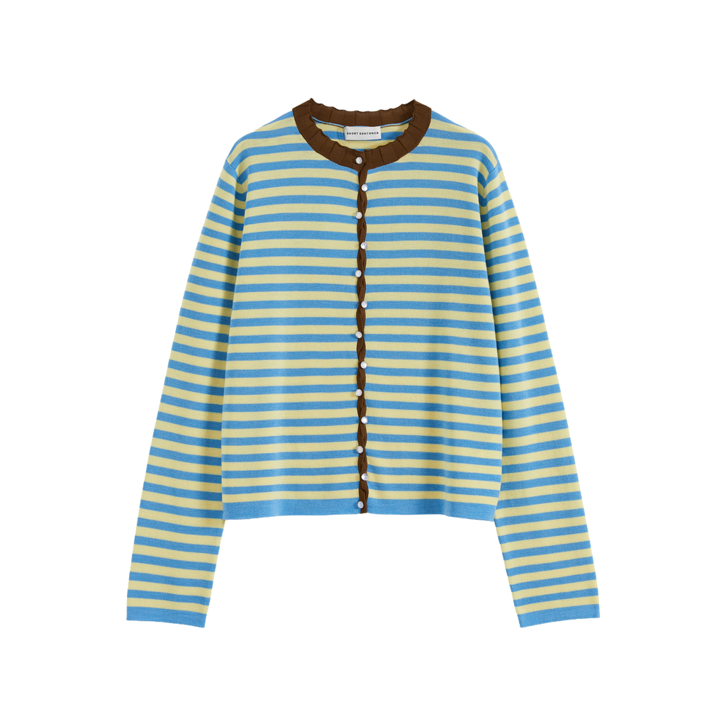 Contrast Collar Knit Cardigan