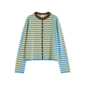 Contrast Collar Knit Cardigan