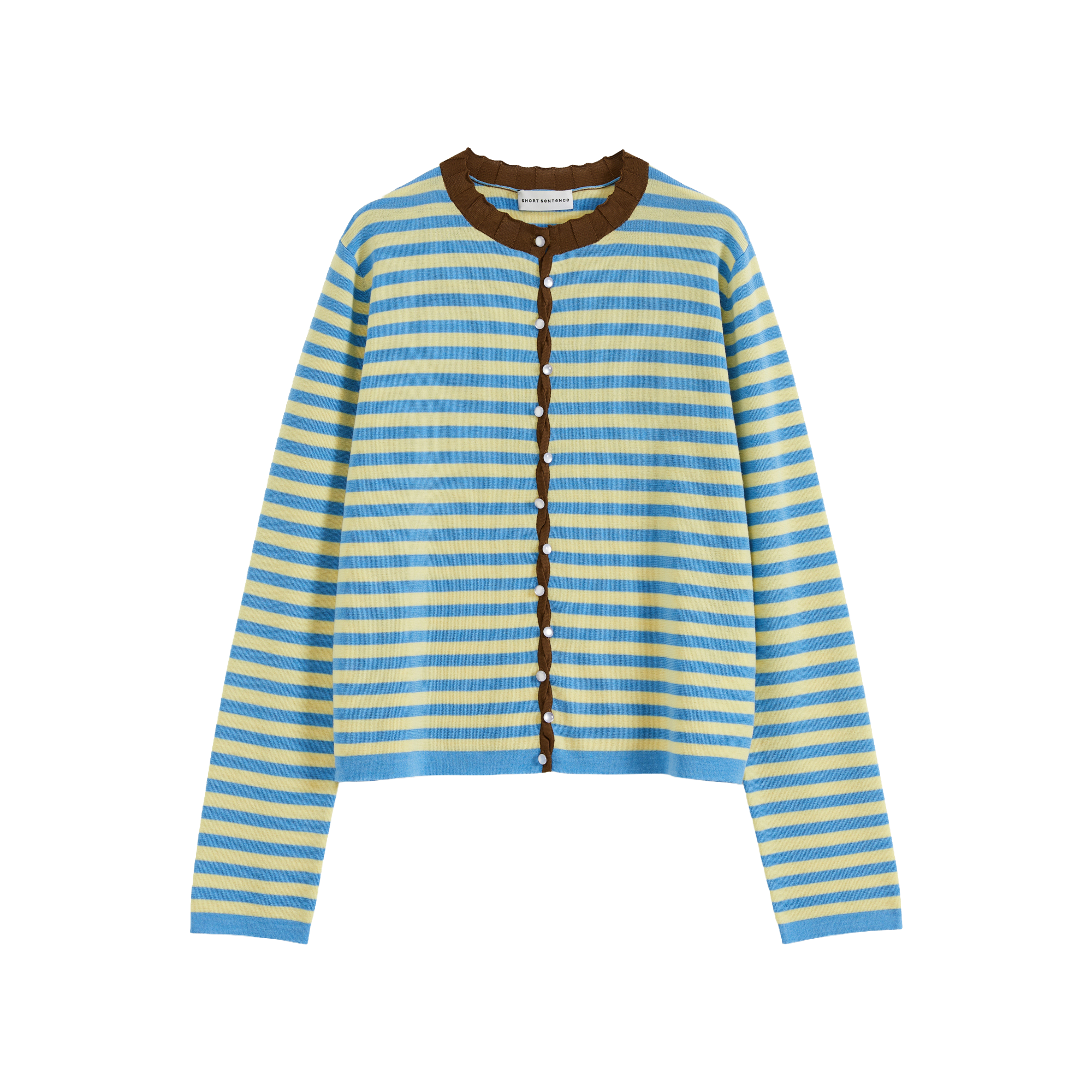 Contrast Collar Knit Cardigan