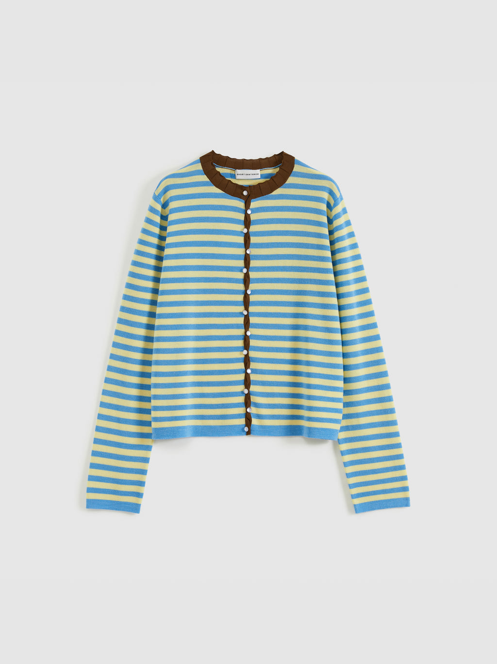 Contrast Collar Knit Cardigan