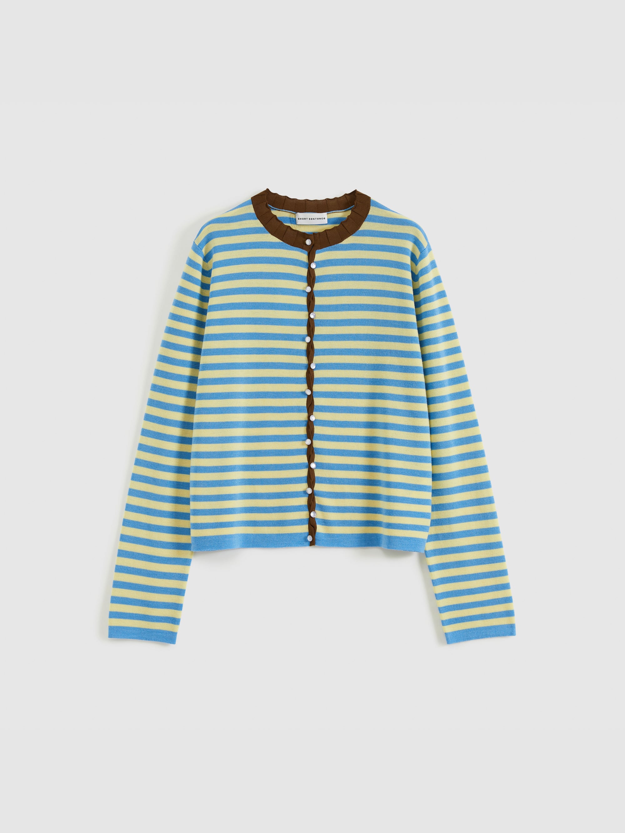 Contrast Collar Knit Cardigan