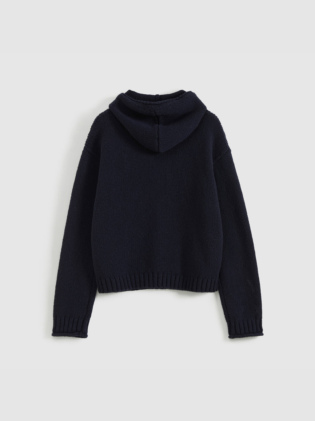 Patchwork Hooded Knit Top