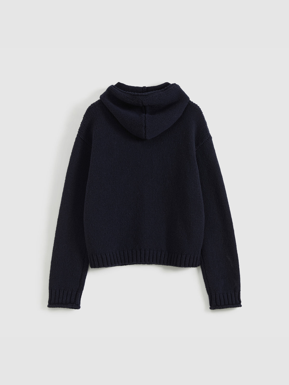 Patchwork Hooded Knit Top