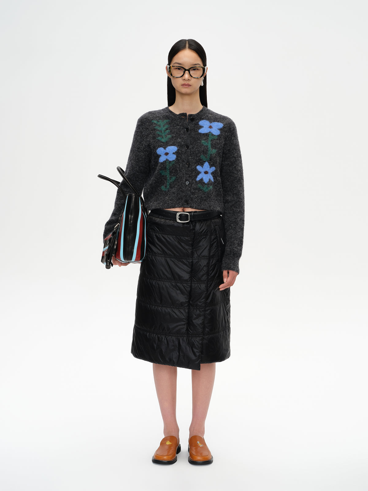 Marguerite Jacquard Crew Cardigan