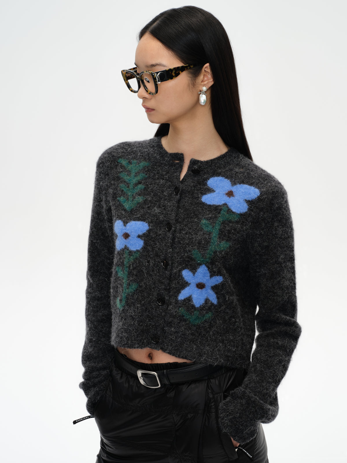 Marguerite Jacquard Crew Cardigan