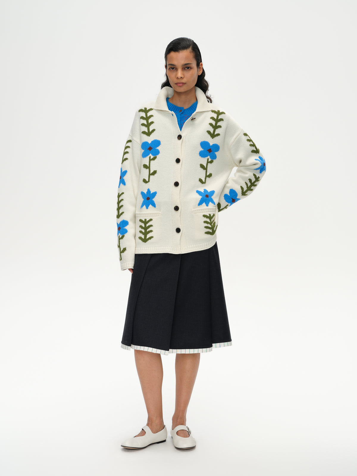 Marguerite Lapel Knit Cardigan