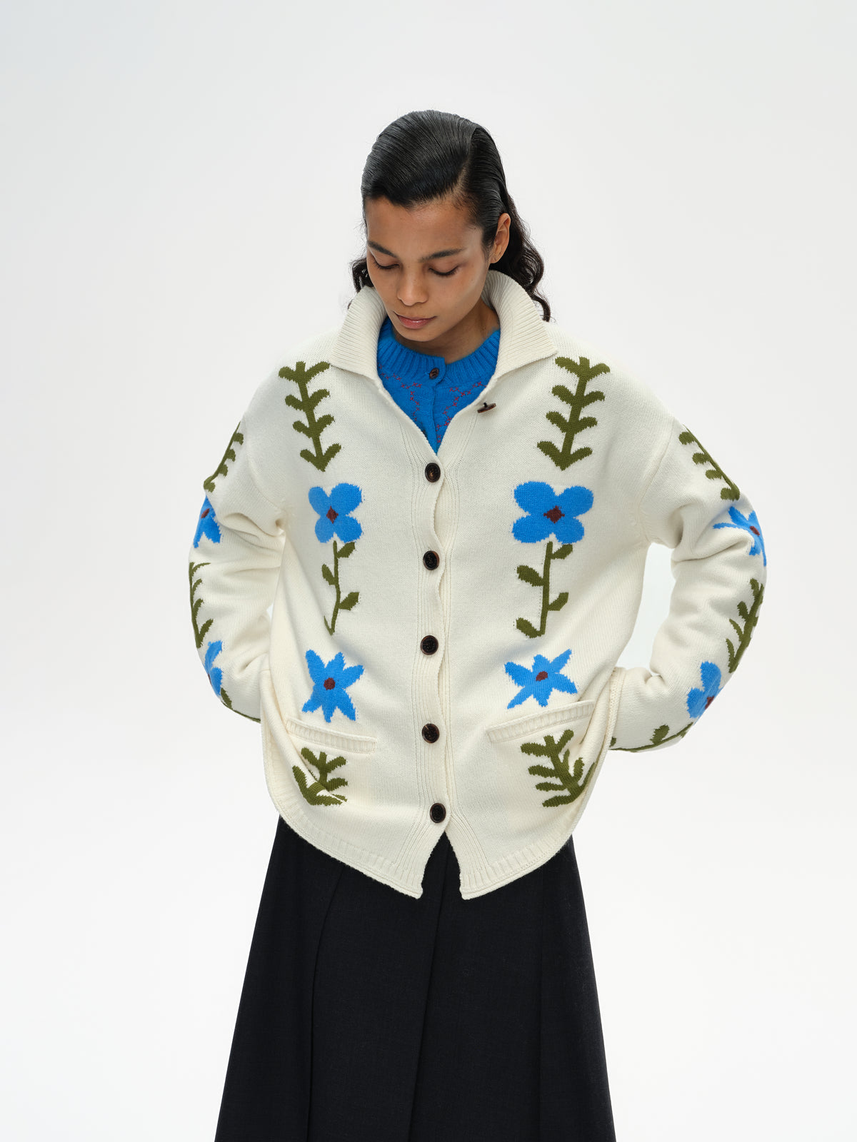 Marguerite Lapel Knit Cardigan
